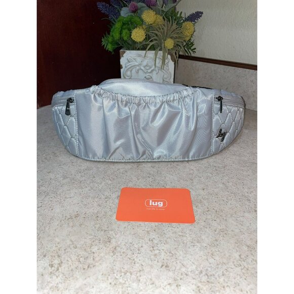 New Lug Quilted Silver Skedaddle Adjustable Waist Pack With Multiple Pockets & B - Picture 2 of 9